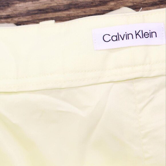 Calvin Klein Plus Size Lux Modern-Fit Straight-Leg Pants Endive Yellow 18W - Picture 4 of 8